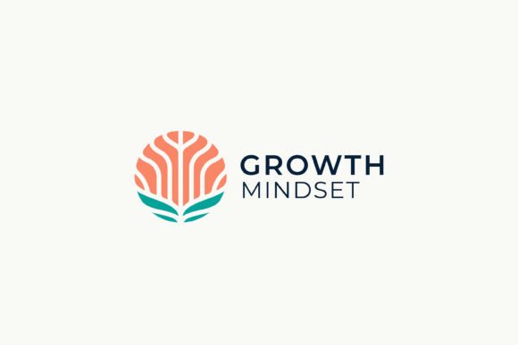 Abstract Brain Plant Growth Mindset Logo: Revitalize Your Corporate Identity