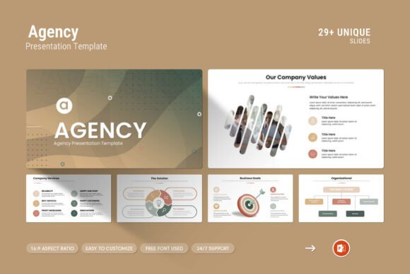 Agency PowerPoint Presentation Template for Modern Branding