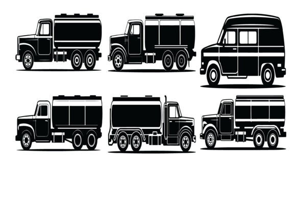 Building Industrial Graphics with the Fuel Tanker Truck Silhouette Bundle