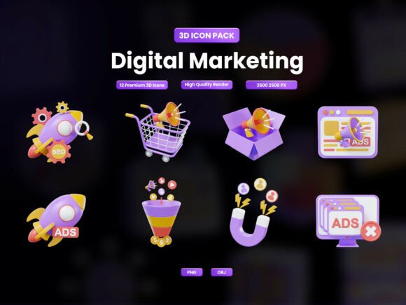 Digital Marketing 3D Icon Pack: A Practical Review of a Modern Visual Resource