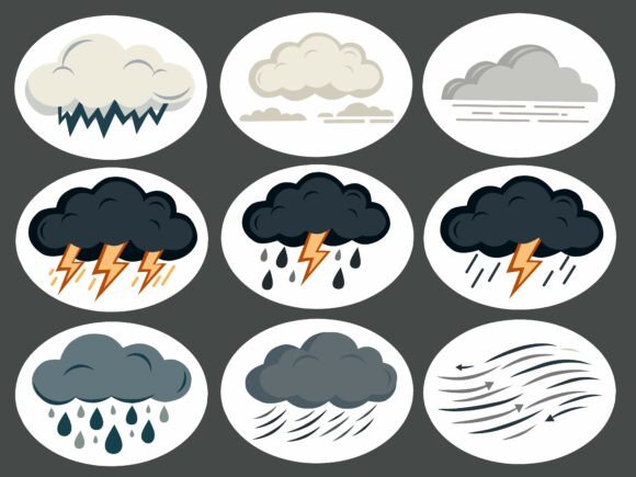 Elevate Your Visual Storytelling with a Rainy Weather Clipart Set
