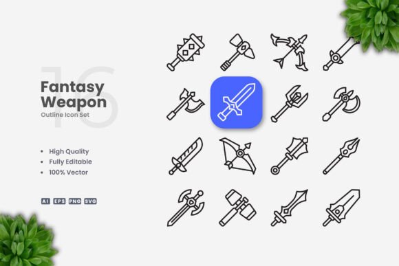 Fantasy Weapon Icons: The Vector Design Toolkit for Modern Creators