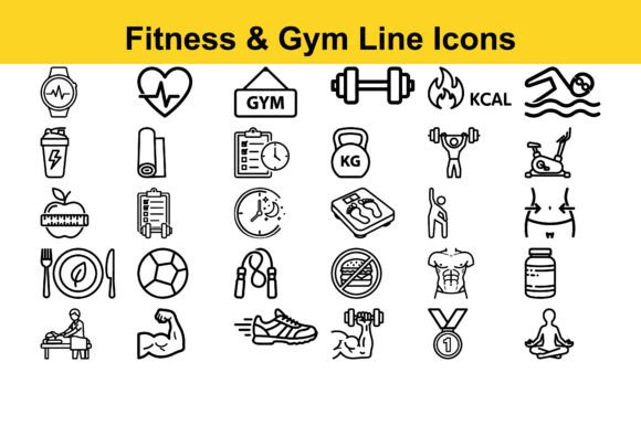 Fitness Gym Line Icons: A Modern Approach to Visual Communication