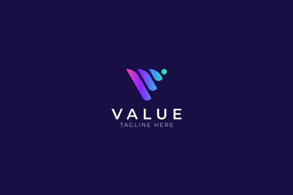 Letter V Logo for Business Finance and Tech