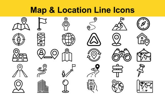 Map Location Line Icons: Clean Visuals for Modern Design