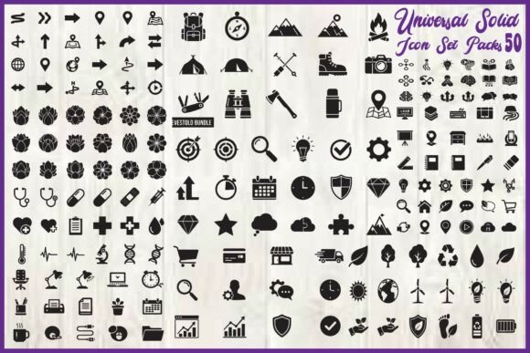Universal Solid Icon Set for Strategic Design and Consistent Brand Communication
