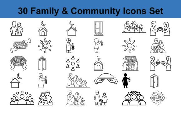 Visual Storytelling Through the 30 Family Community Icons Set: A Practical Design Resource for Connection and Care