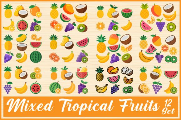 Why Mixed Tropical Fruits Vector Art Has Become Essential for Modern Branding and Design